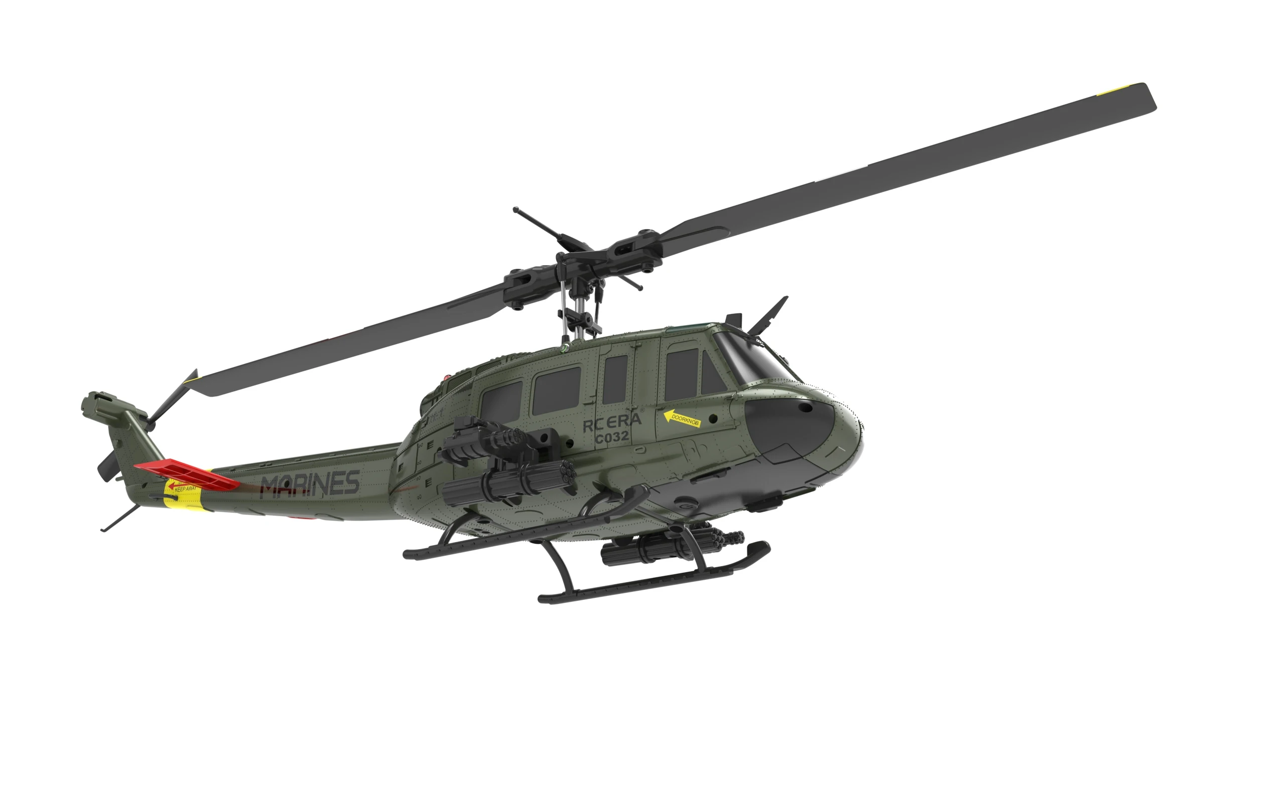 C032 UH-1 1/48 Brushless RTF 6CH RC Helicopter 6-axis Gyroscope One-key Take-off/landing/reverse Fly Mode 3D Flight 7.4V Battery