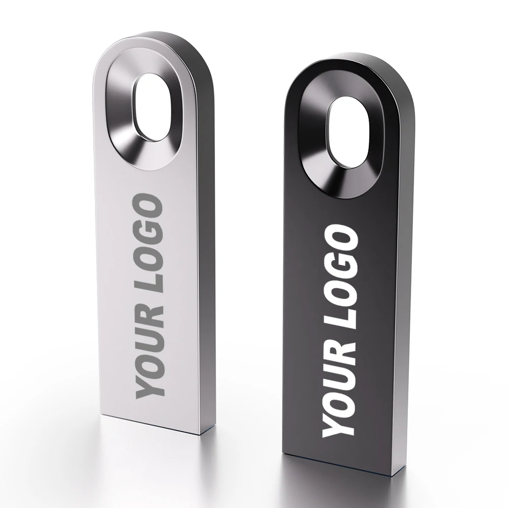 Free Custom Logo USB Flash Drive 128GB Mini Metal Pen Drive 64GB Key Chain Memory Stick 32GB Personalized Customization Pendrive