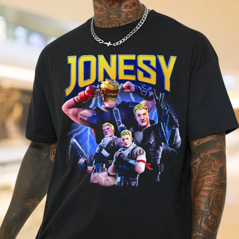 Jonsey Heavy Cotton T Shirt 90s Vintage Video Game Retro Viral Trendy Aesthetic Funny