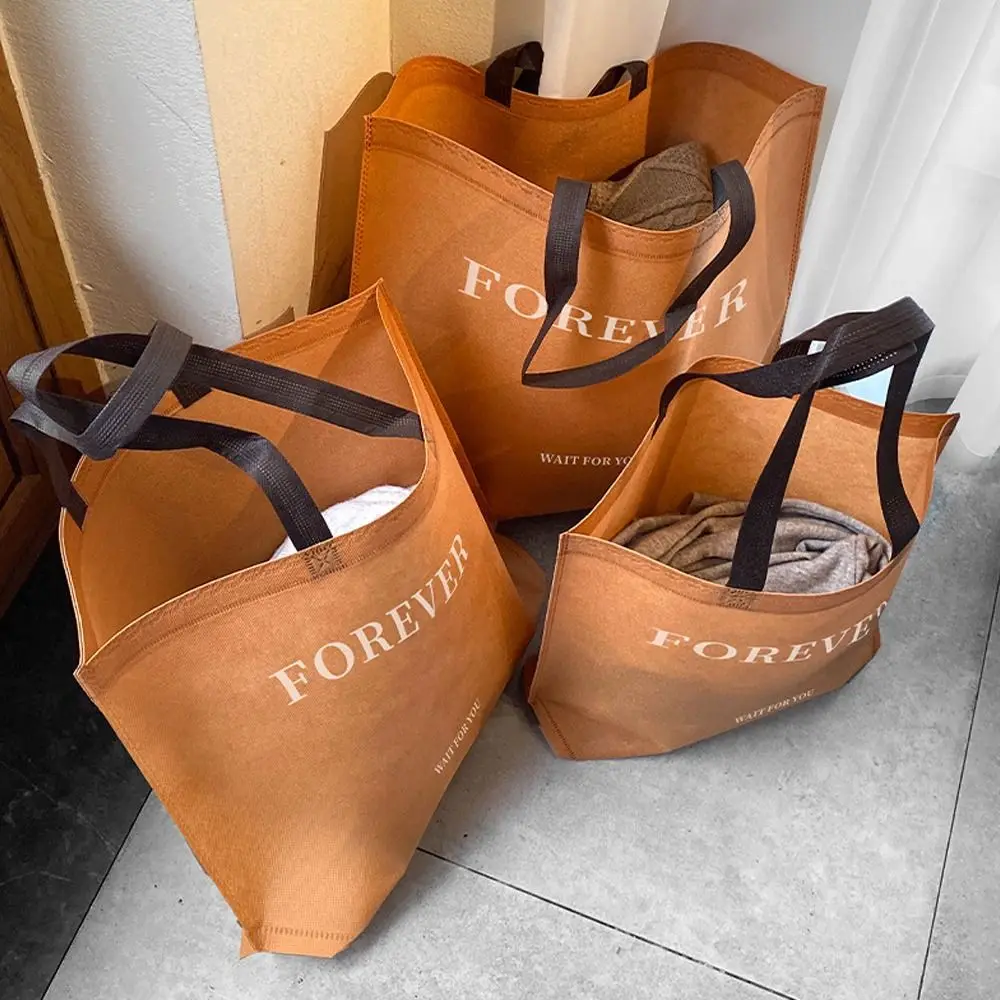 1PC Colorful Non Woven Bag with Handle Durable Reusable Large Capacity Tote Bag Shopping Bag Multifunction Gift Pouch