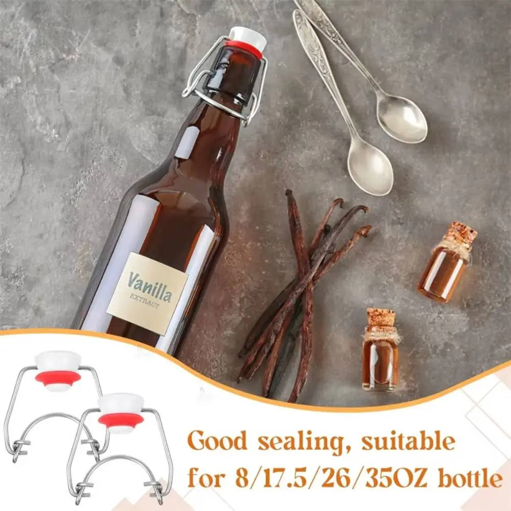 8Pcs New Beer Flip Top Bottles Cap Flip Bar Tool Portable Wine Stopper Plastic Swing Cap Bottle Sealer Lid