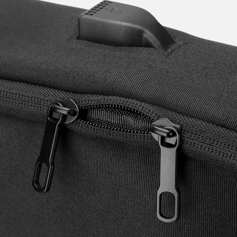 Bolsa de carcasa dura de PC negra para hombres, mochila de negocios ligera impermeable para viajes de ocio, bolsa de computadora con bloqueo