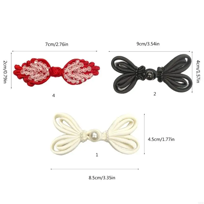 10 Pcs Chinese Knots Buttons Sewing Fasteners Cheongsam Decorative Buttons Y08E