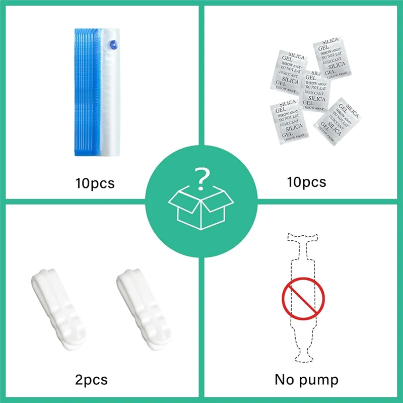 HRBAJ-3D Printer Filament Storage Kit 10Pcs Vacuum Storage Sealing Bags With Desiccants Moisture Proof Filament Dry 30X34cm