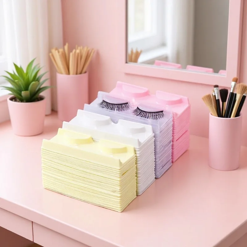 10pcs Reusable Eyes Lashes Case Clear Lid Eyelash Holders False Eyelashes Empty Packing Box