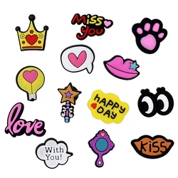 Hot Sale 1Pcs PVC Shoe Charms Pin for Crocs Accessories Clog Bracelet Wristband Decoration Party Favor Gifts