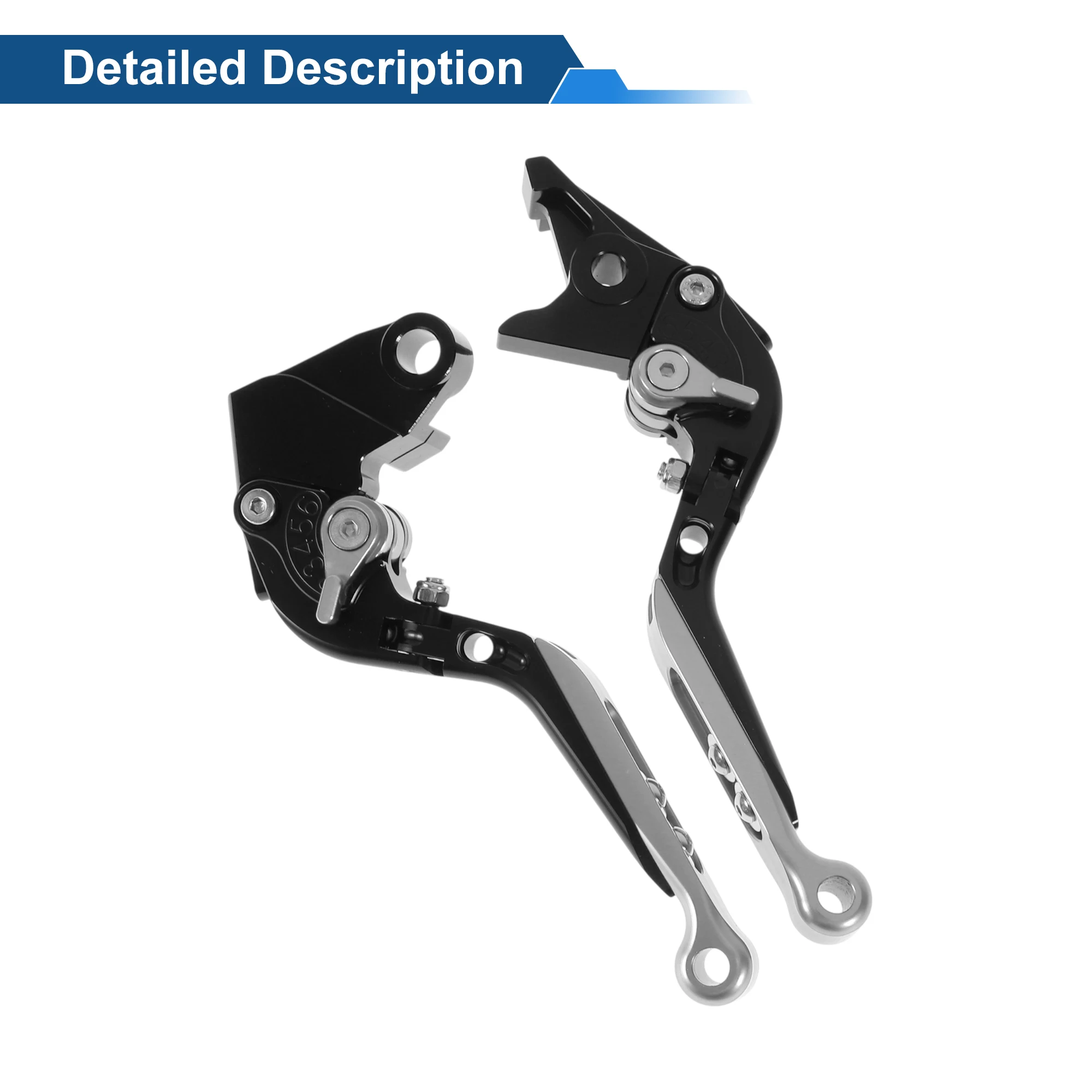 Motoforti Adjustable Short Long Brake Clutch Levers for Kawasaki ZZR600 Black Silver Tone view 5