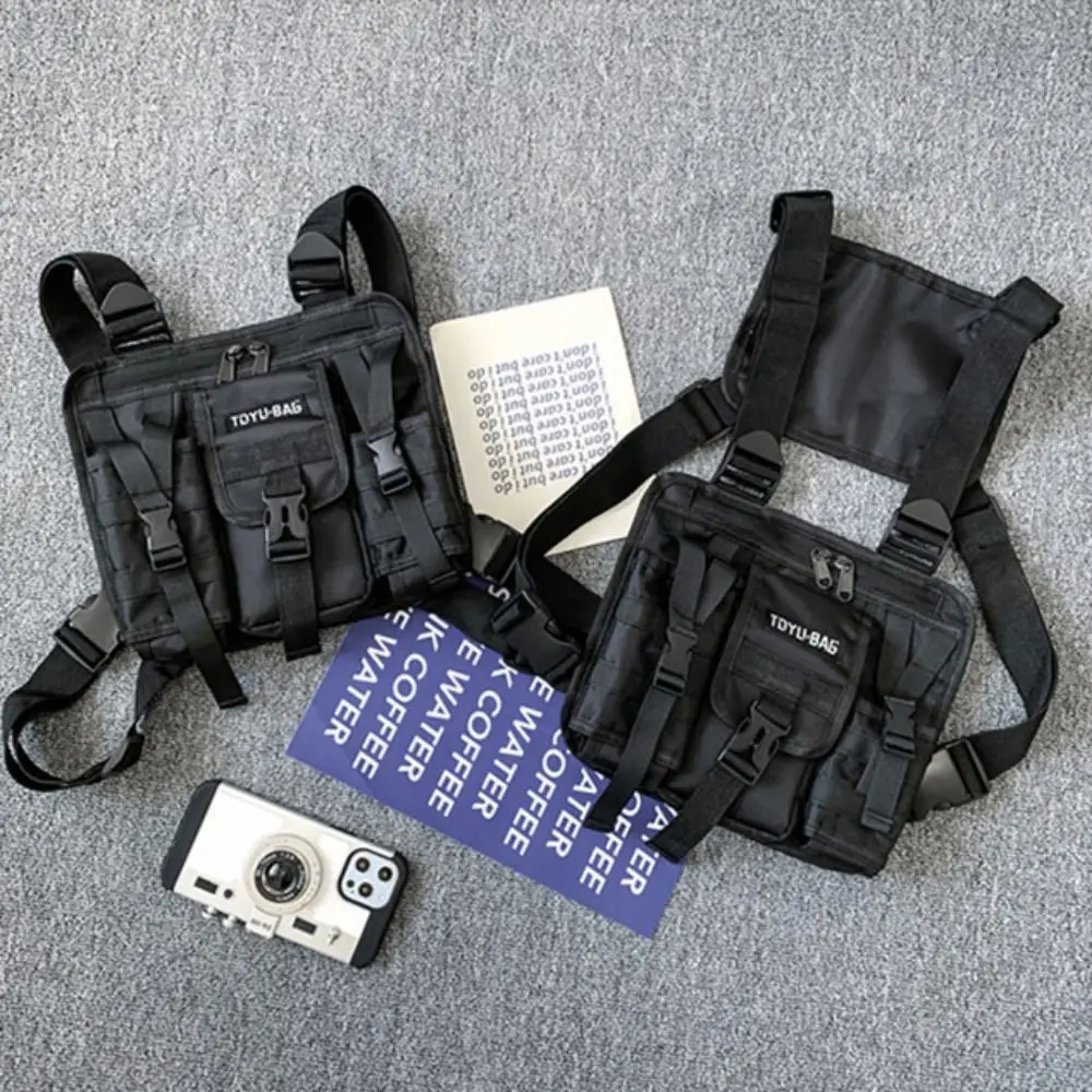 

Нагрудная сумка Molle из ткани Оксфорд, дышащая светоотражающая сумка через плечо Molle с регулируемыми ремнями, большая вместимость