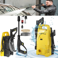1800W Power Washer with 3-in-1 Nozzle, Adjustable Spray Gun for Garden/Driveway/Deck Cleaning, Portable High Pressure Cleaner