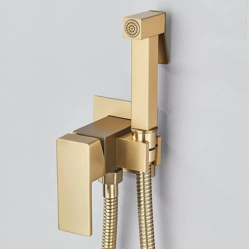 Bidet Toilet Sprayer Faucet Brass Bidet Faucet Muslim Ducha Higienica Hot Cold Water Mixer Tap Toilet Faucets