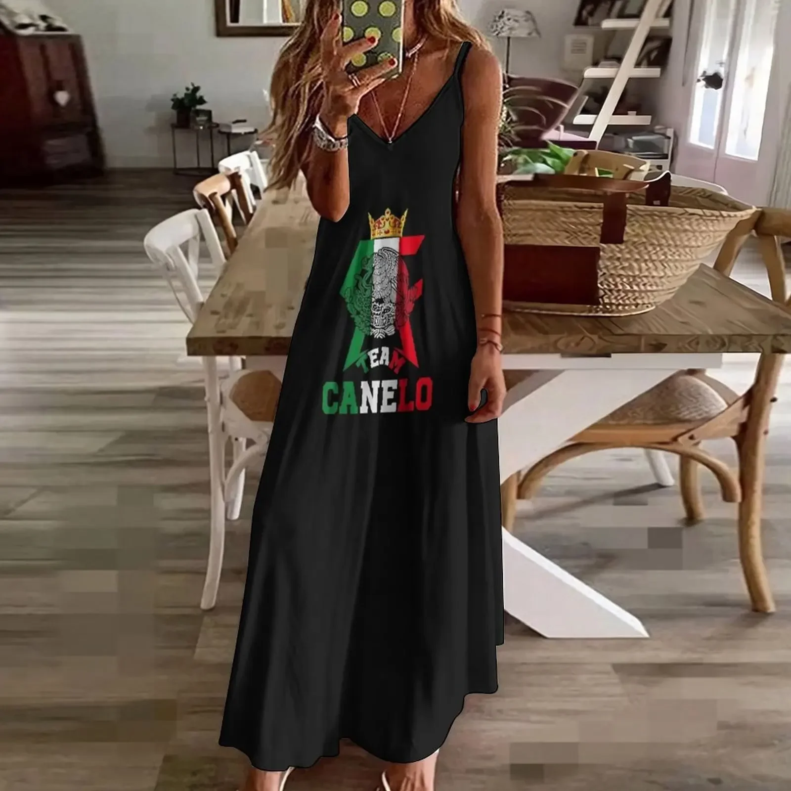 Canelo Alvarez Camiseta de manga curta, Camiseta Canelo da equipe do México Vestido sem mangas roupas femininas vestido de fada