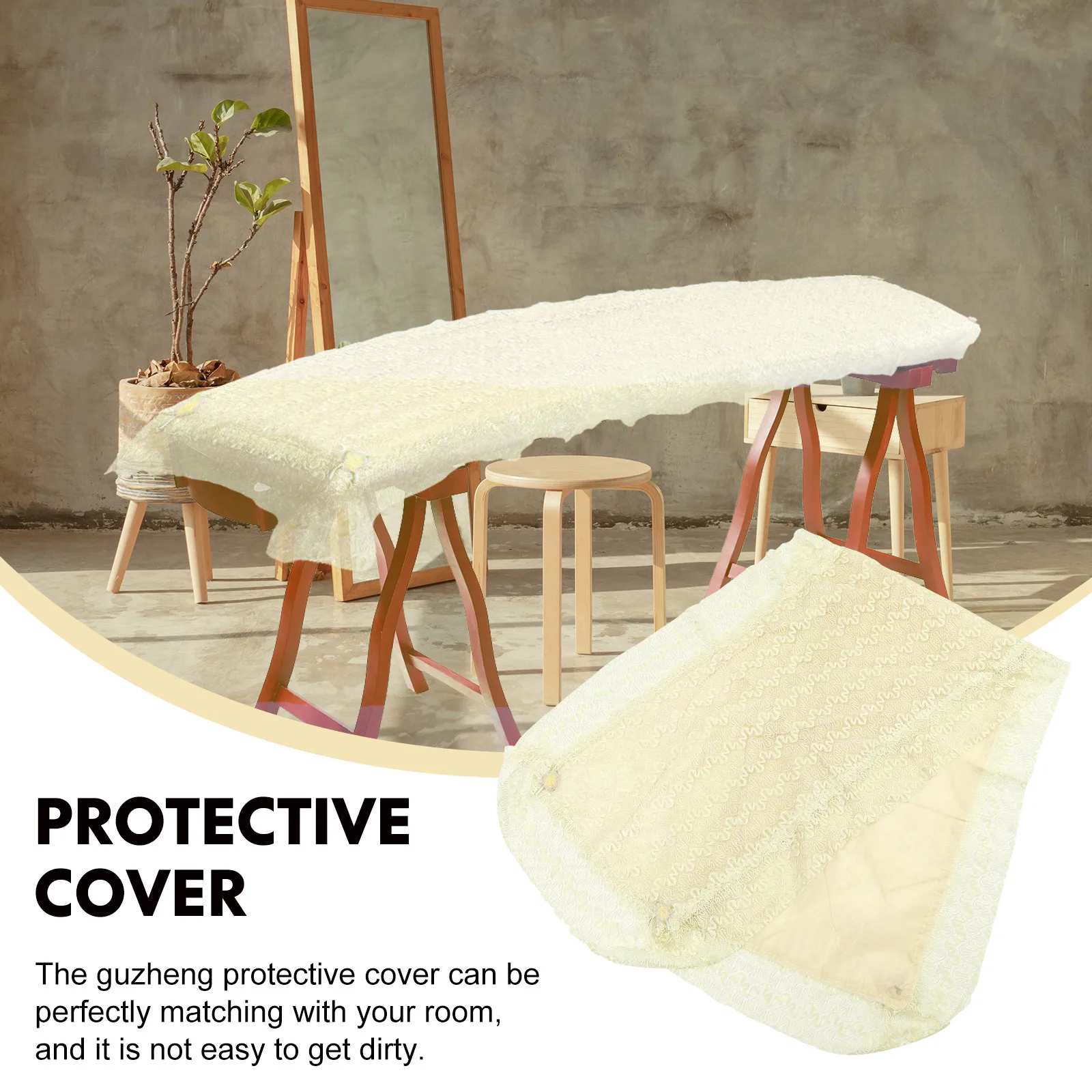 

Guzheng Cover Exquisite Optional for Musical Instrument Lace Protective Case Supple Accessory