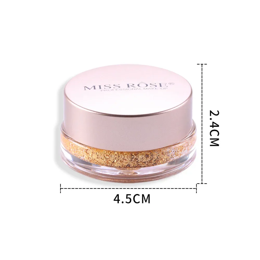 MISS ROSE Diamond Shimmer Sparkle Sequin Glitter Eyeshadow Gel Make-up High Lighter Pigment Shiny Shimmer Eye Shadow Cosmetic