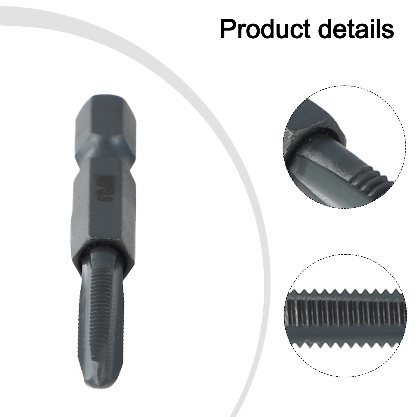 HSS 6542タップドリルビット、六角軸、メートルねじタップ、2.5-12mmねじタップツール、ねじ切りビット、ねじ切り機、複合タップ 1個