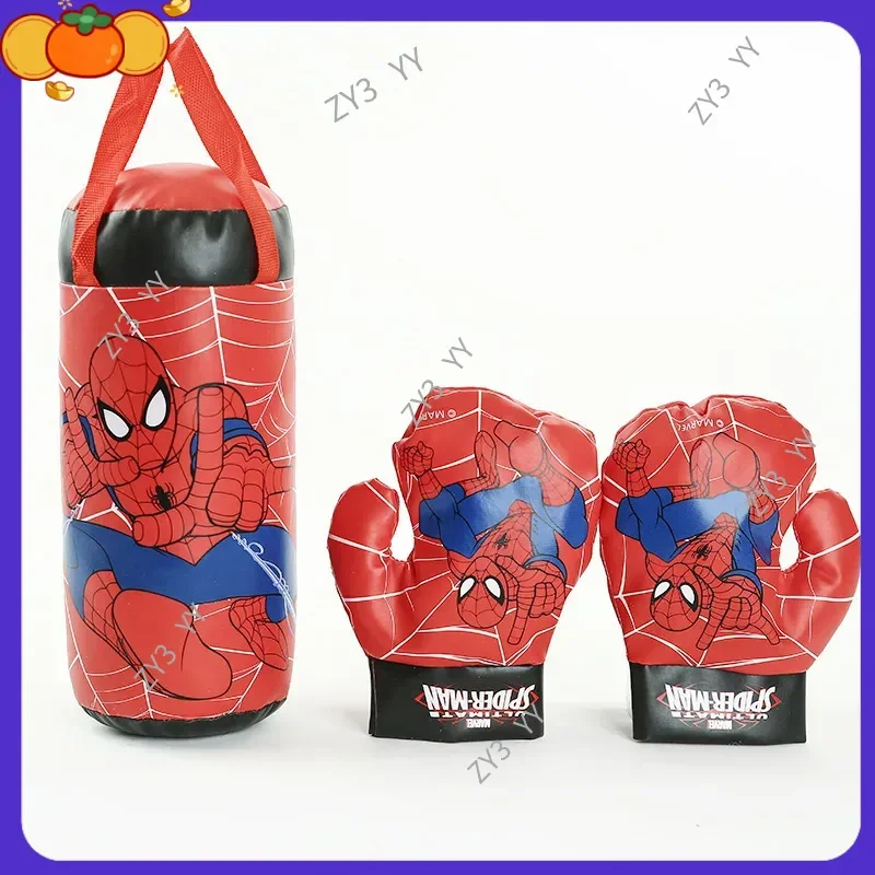 Set de Boxeo Miniatura de Spider-Man para Niños, con Guantes y Bolsa, Diseño Animado, Juguete Deportivo, Entrenamiento Físico, Regalo de Cumpleaños o Navidad para Niños y Niñas