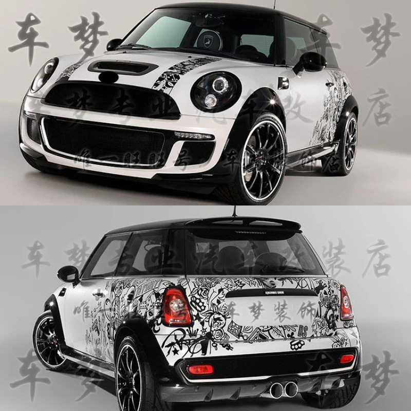 Car sticker FOR BMW MINI BMW MINI coopers one contryman F56 R56 F54 F55 body exterior decoration sporty decal film accessories