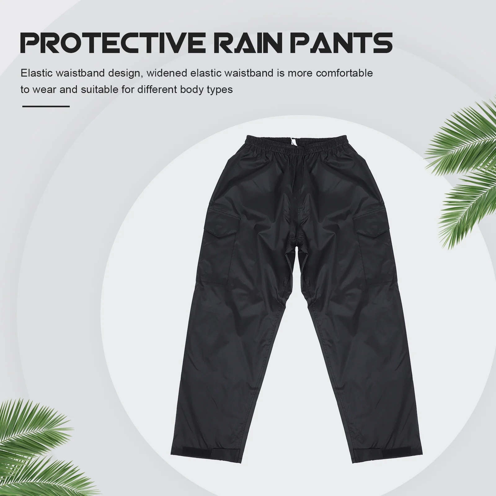 

1pc Waterproof Breathable Rain Pants Lightweight Outdoor Wear-Resistant Hiking Camping Fishing Cycling Travel Work Protective