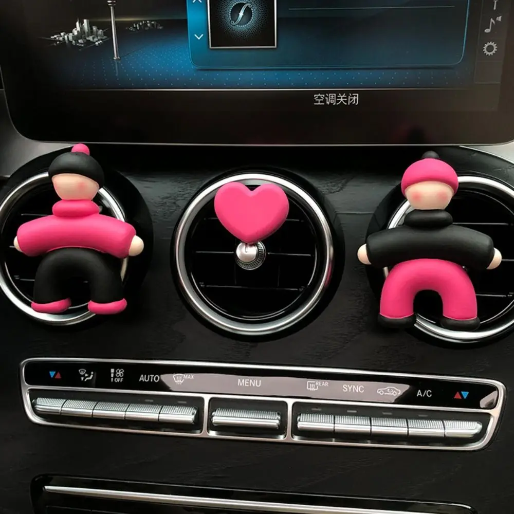 Lovely Cute People Shape Car Perfume Clip Car Deodorant Air Vent Clip Air Conditioning Aromatherapy Clip Car Interior Accessorie