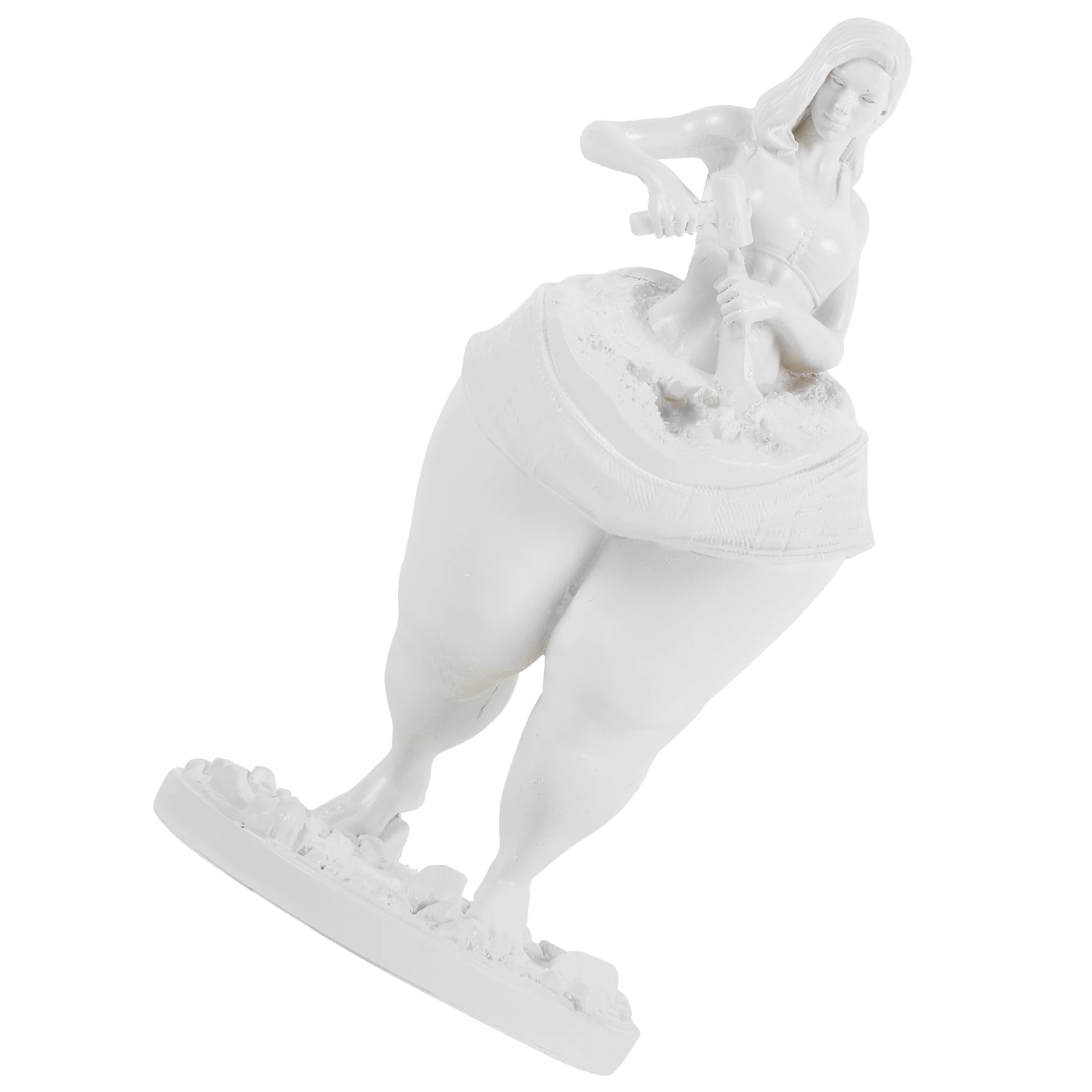 

Resin Fitness Statue Home Decor Goddess Figurine Lifelike Carving Women Sculpture Living Room Tabletop nament Artistic Craft