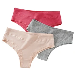 100% coton femmes sous-vêtements élastique culotte antibactérien string milieu audibriefs M-2XL