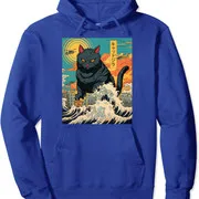 Polarshe Grappige Kattenliefhebber Catzilla, Katteneigenaar Kattenwater Boos Unisex Sweatshirt Met Capuchon