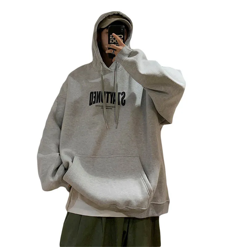 Lässiger Kapuzenpullover, übergroßer Streetwear-Vintage-Kapuzenpullover, Statement-Kapuzenpullover mit Buchstaben, bedrucktes, lässiges Kapuzen-Sweatshirt
