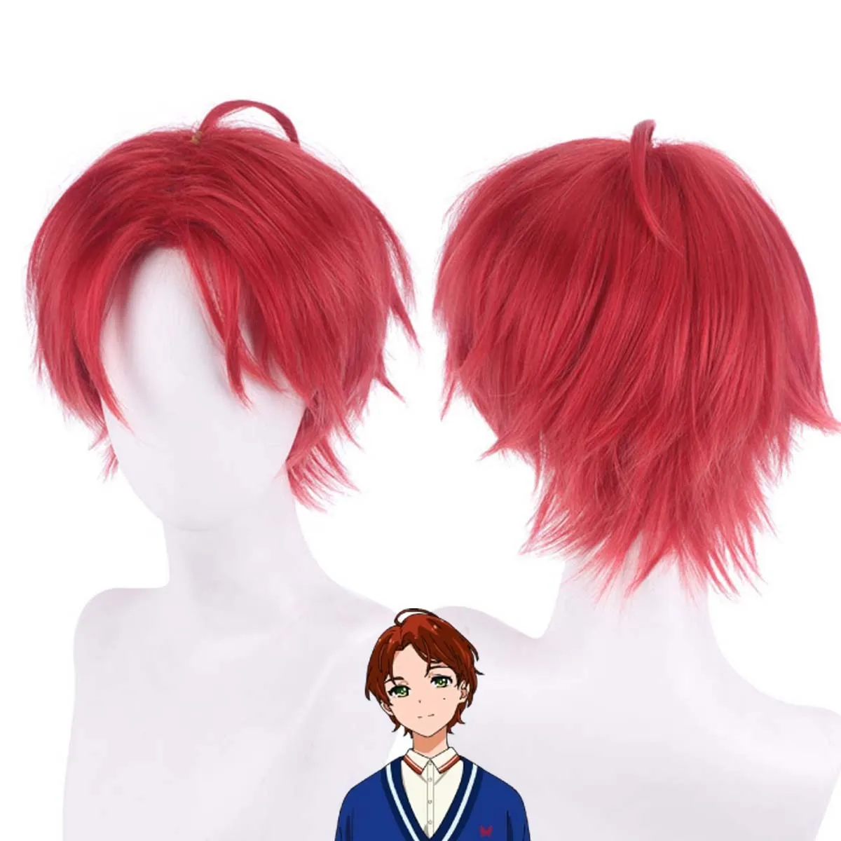 อะนิเมะ WONDER EGG PRIORITY Momoe Sawaki Ohto Ai คอสเพลย์วิกผมสําหรับชาย