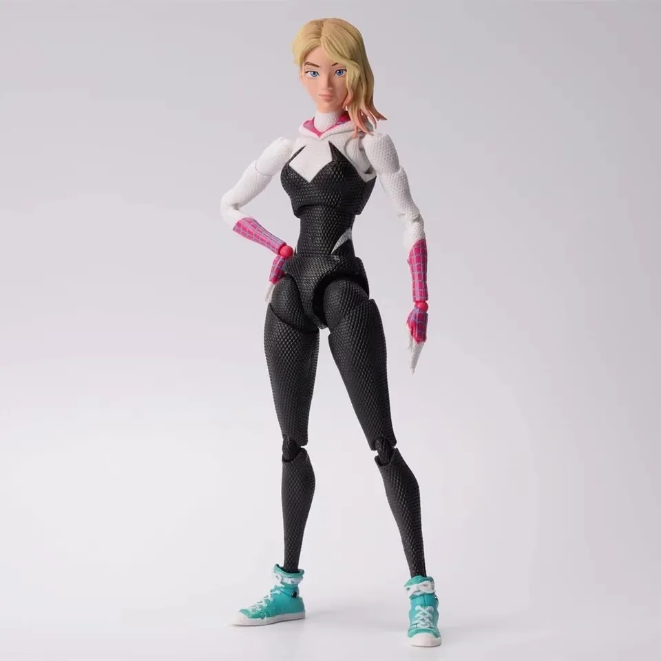 Figura de acción articulada de Miles Morales y Spider-Gwen de Across The Spider-Verse, modelo en caja, juguete decorativo, muñeca, SHF2, regalo, coleccionable.