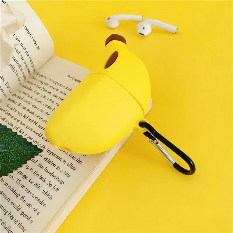 Disney Airpods Bluetooth Headphones Protective Case Cute Three-dimensional Banana Headphone Cover for Airpods Wireless Bluetooth