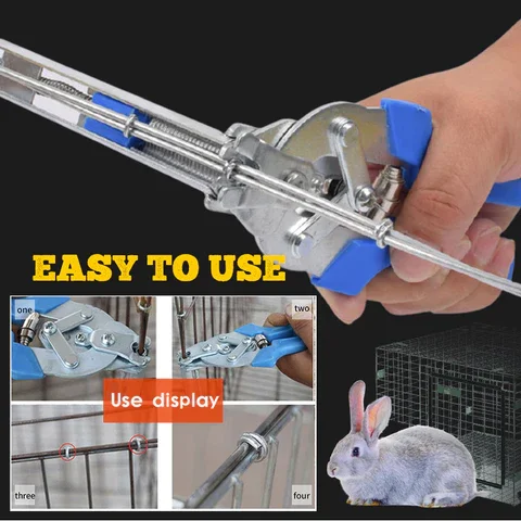 Hog Ring Plier Tool and 600pcs M Clips Staples Chicken Mesh Cage Wire Fencing Caged clamp Poultry supplies Dropshipping