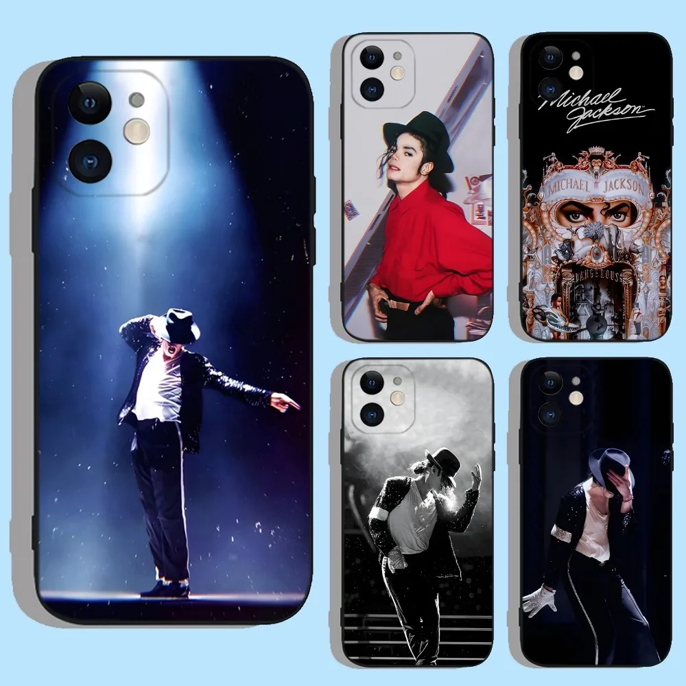 M-Michael J-Jackson Legendary Phone Case For Apple iPhone 15,14,13,12,11,XS,XR,X,8,7,Pro,Max,Plus,mini Silicone Black Cover