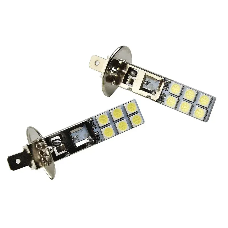 2/4 Buah H1 Putih 6000K 55W 12 SMD 5050 Set Bohlam Lampu Depan LED Driving-Light Pro