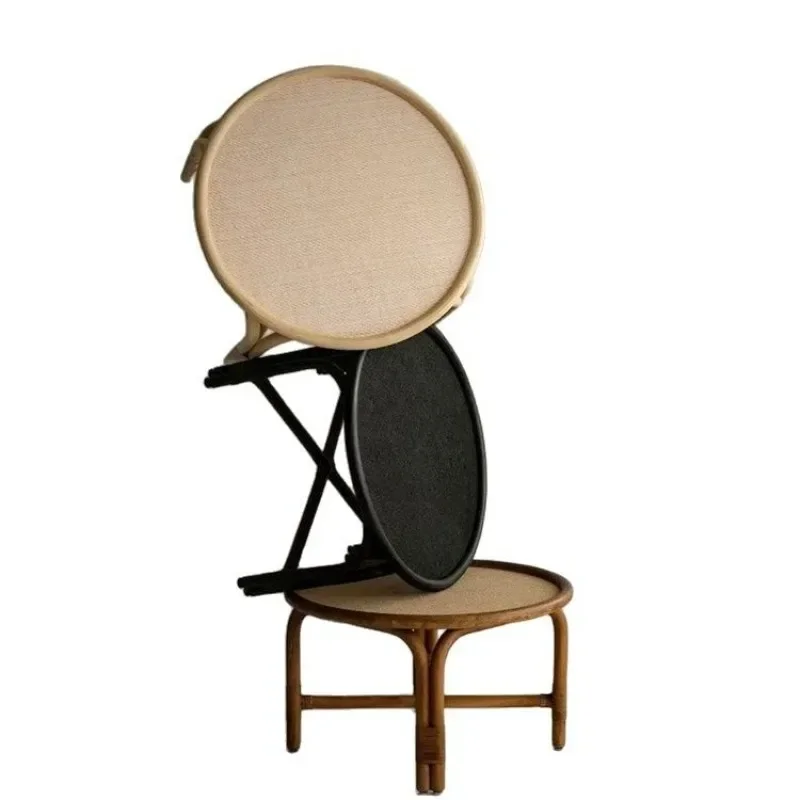 Round Yunnan Dai coffee table table small table B & B real vine natural rattan rattan weaving