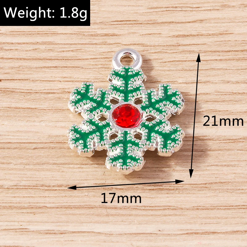 Tusember 20 Stück 11*17mm Niedliche Weihnachtsanhänger Lebkuchenmann-Anhänger für Schmuckherstellung Ohrringe Halsketten Zubehör – Detail 2