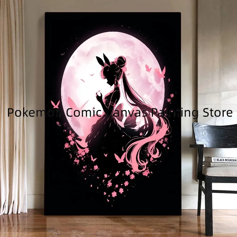 Aesthetic Room Decor Japan Surrounding Animation Sailor Moon Canvas Stickers and Posters Picture Home Decoration Children's Gift