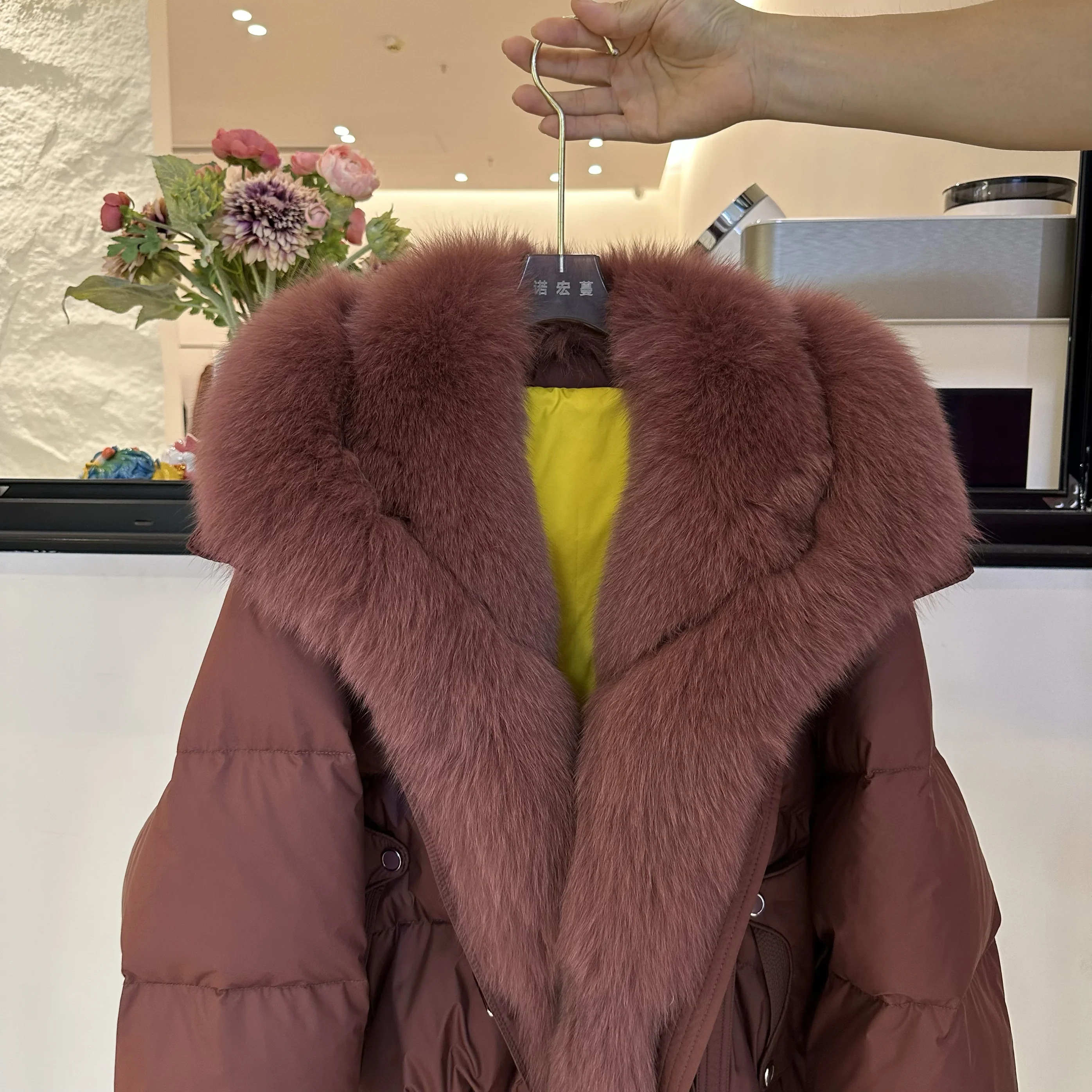 2024 New Women Winter Warm Natural Goose Down Jackets Real Fox Fur Collar Thick Female Outwear Coats Puffer Jackets