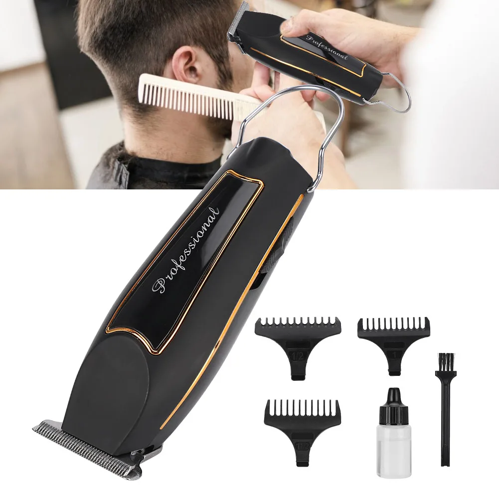 Professional Electric Hair Cutting Machine Hair Clipper Hair Trimmer US Plug 100-240V(Black )