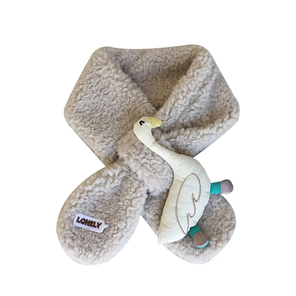 Mode Warme Kinderwintersjaal Dikke Zachte Halswarmer Cartoon Babysjaals Buiten