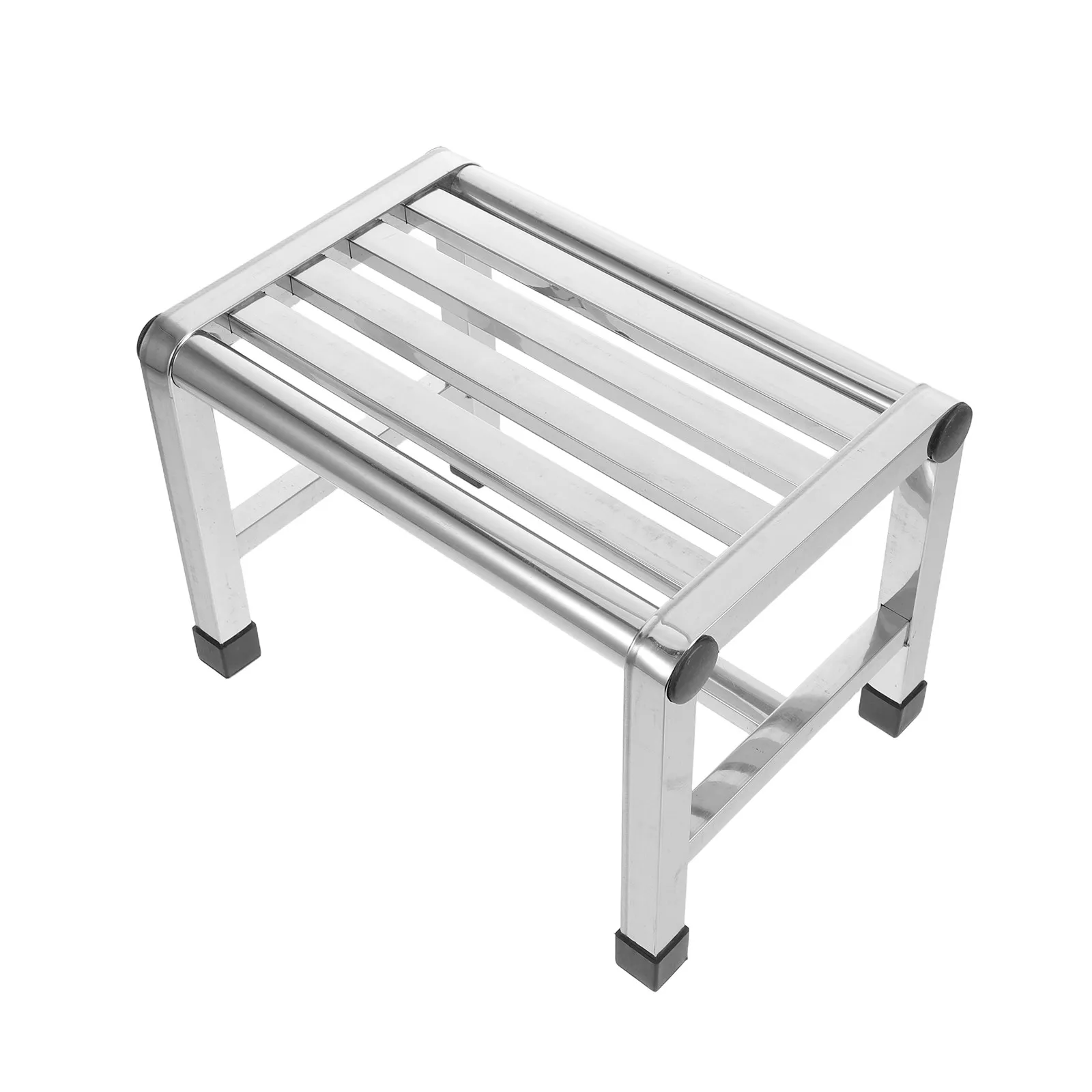 

Stainless Steel Shower Stool 11 X 7.86 X 7.47 Inch Waterproof Bathroom Bench for Seniors Adults Small Metal Seat Bathtub