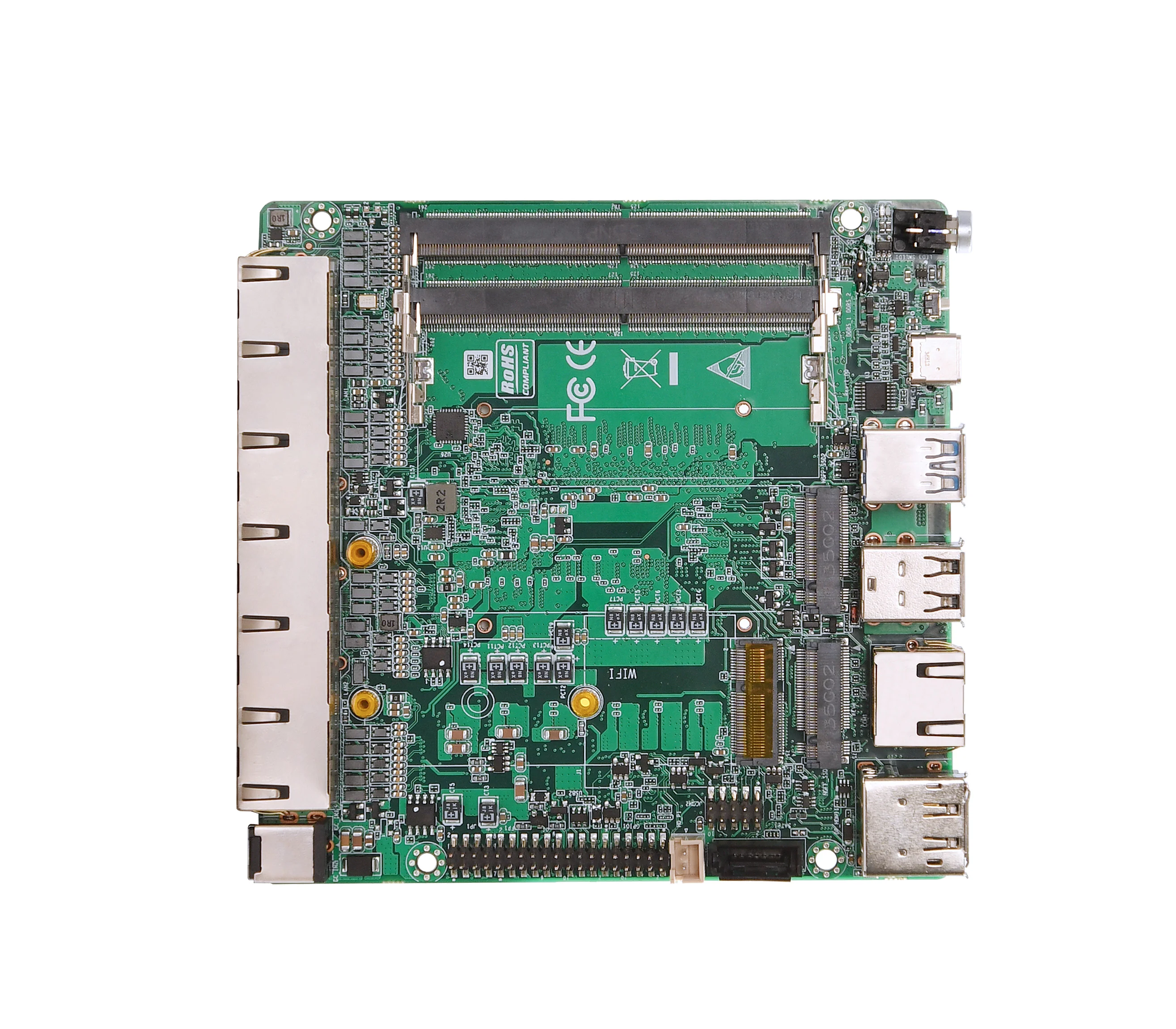 12*12CM Wholesale Original Manufacturer 6*LAN 2.5G Industrial Firewall Nano Series Motherboard with HDMI2.0 DP Type-C for Router