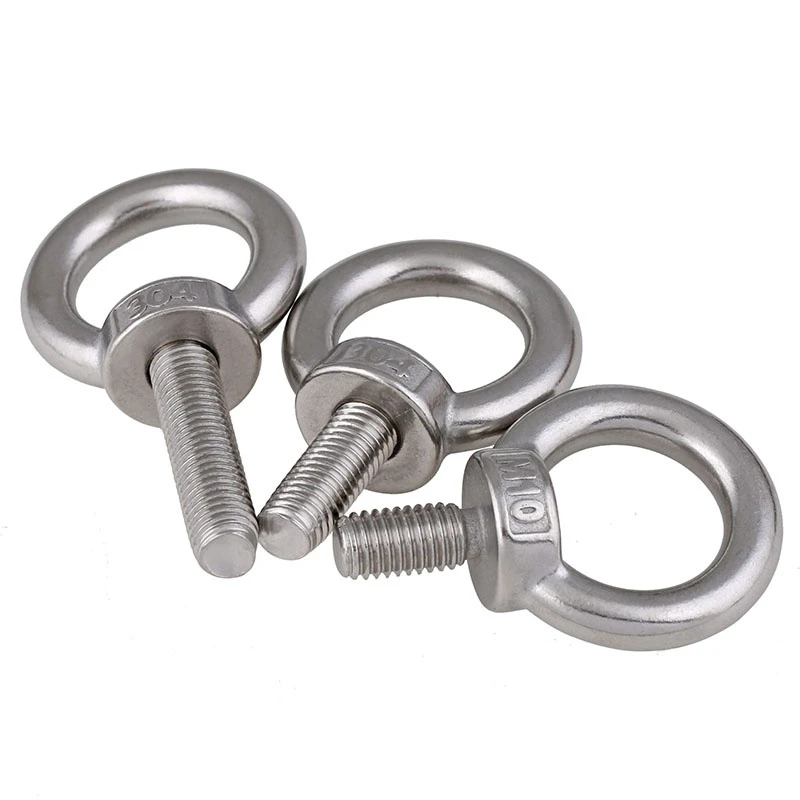 5/1pcs M3 M4 M5 M6 M8 M10 M12 DIN580 Eye Bolt 304Stainless Steel Marine Lifting Eye Screws Ring Loop Hole for Cable Rope Eyebolt