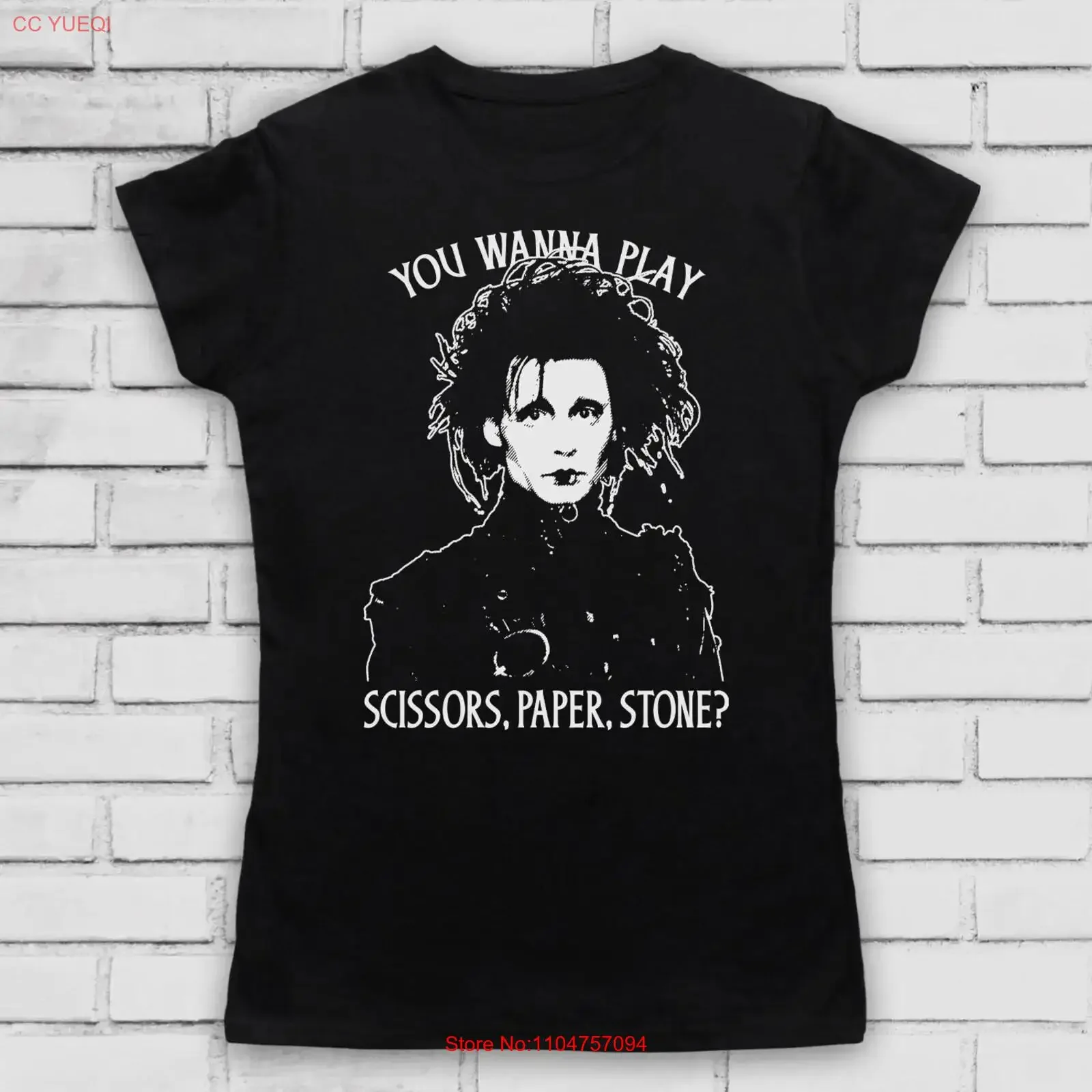 Wanna Play Scissors Paper Stone Edward hands Depp Scissor Womens T Shirt Various Colours Sizes vintage Washed streetwear Soft