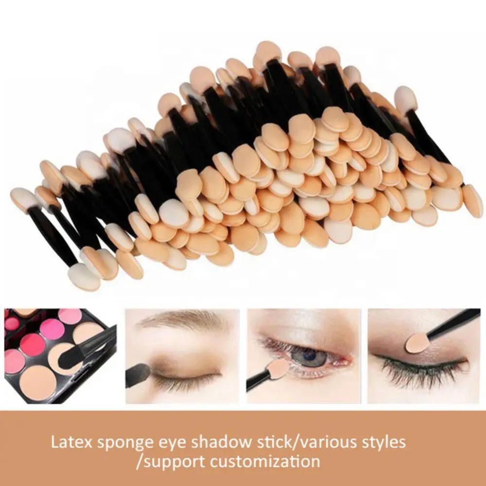 Wegwerp Oogschaduwborstel Dubbelzijdig Spons Nylon Sets & Kits Oogschaduwborstels Make-Up Cosmetische Applicator