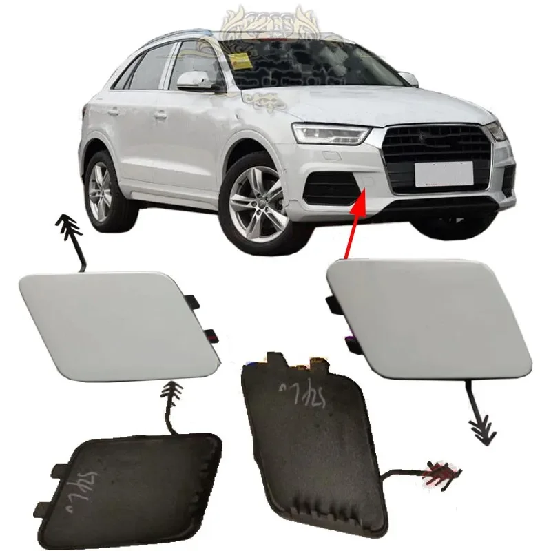 

QDAEROHIVE front rear Bumper Trailer Cover Tow Bracket Cover front rear Bumper Tow Hook Cover Cap for AUDI Q3 2016-2018