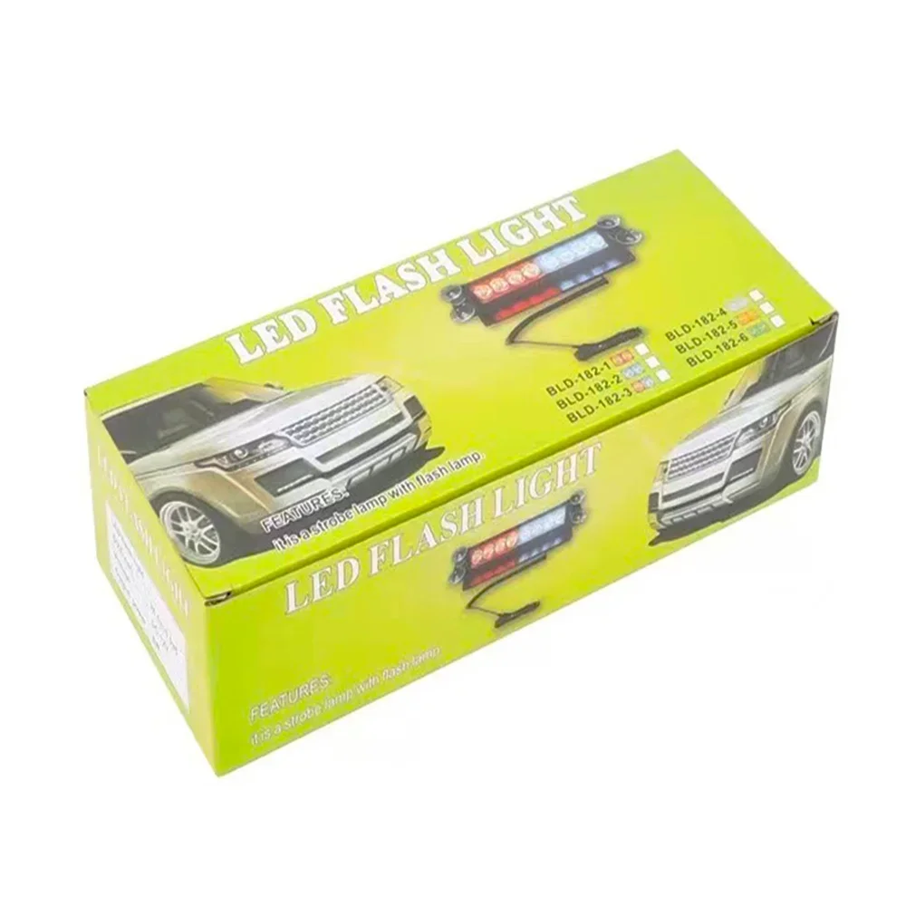 Luzes de advertência estroboscópicas LED para carro, lâmpadas policiais piscando, 12V, DRL Day Running, pára-brisa interior, caminhão de sucção,