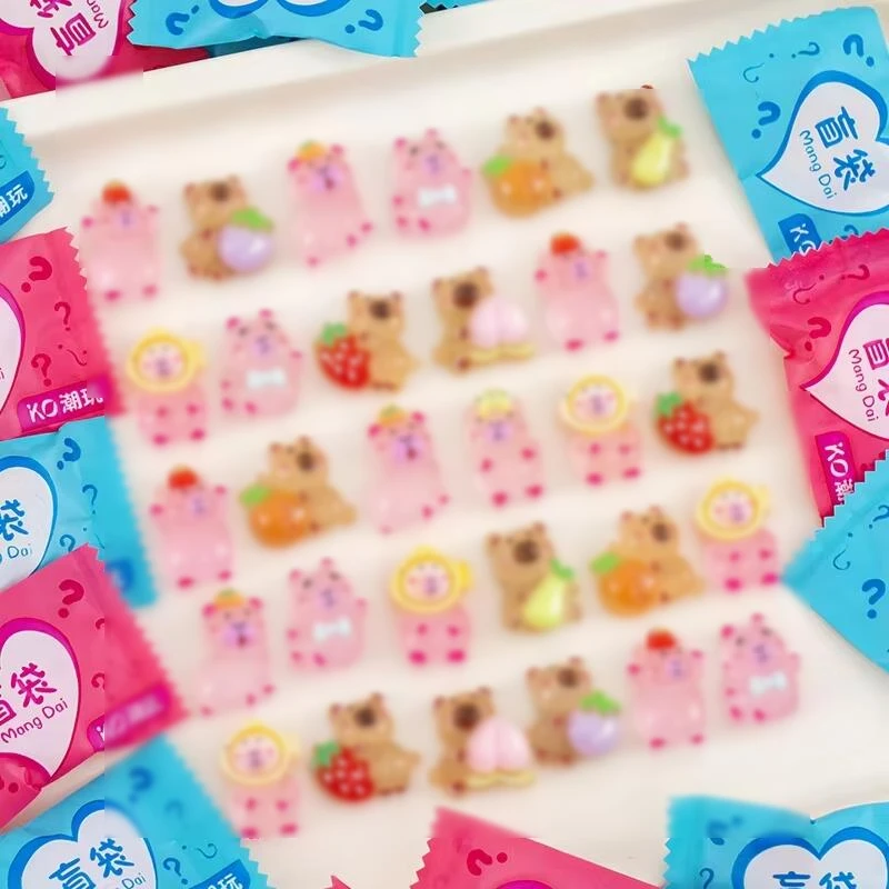 

50-100 шт., мультяшная капибара, слепая сумка, имитация животного, модель игрушки, мини-слепая коробка, игрушка, миниатюрная сумка-сюрприз с животными, подарок для ребенка