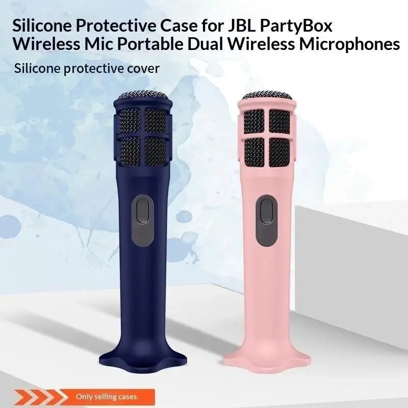 Silicone Wireless Microphone Protective Case Anti-Rolling Drop Proof Soft Cover for Wedding Hosting Field Recording