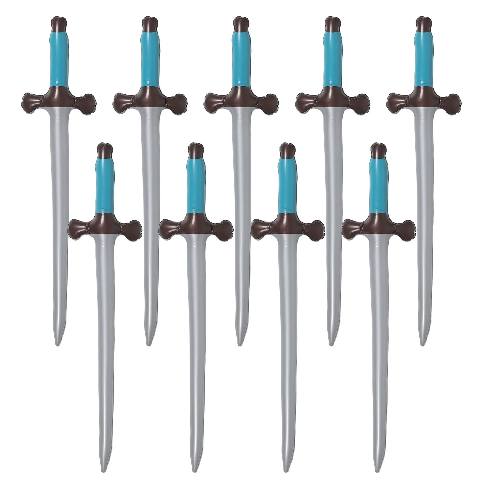 

9pcs Inflatable Pirate Swords For Kids Lightweight Blow Up Sword Bright Colors Safe Pvc Material Role Play Birthday Party