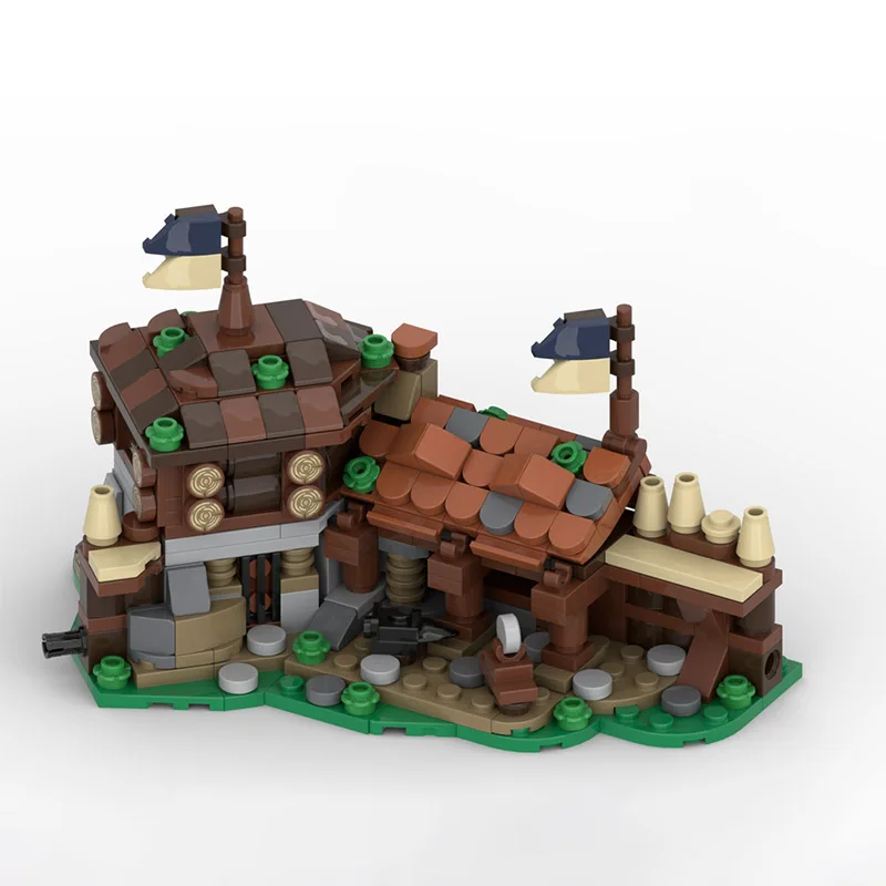 

MOC building blocks toy miniature castle fence model set of decorative pieces for creative assembly - a great gift for all enthu