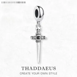 Sword Charms Pendant Europe Accessories 925 Sterling Silver Fashion Jewelry Brave Rebels Gift For Women Men